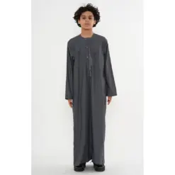 HM11 Grey Boys Thobe Emirati Jubba Islamic