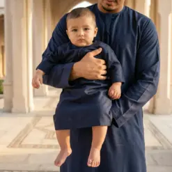Alternative view of TT-001 Baby & Toddler Navy Emirati Thobe with Tassel