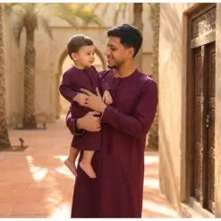 Alternative view of TT-001 Baby & Toddler Wine Emirati Tassel Thobe