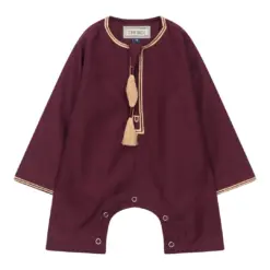 TT-003 Baby & Toddler Wine Emirati Romper Thobe