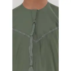 Alternative view of TT-008 Boy’s Olive Emirati Tassel Thobe